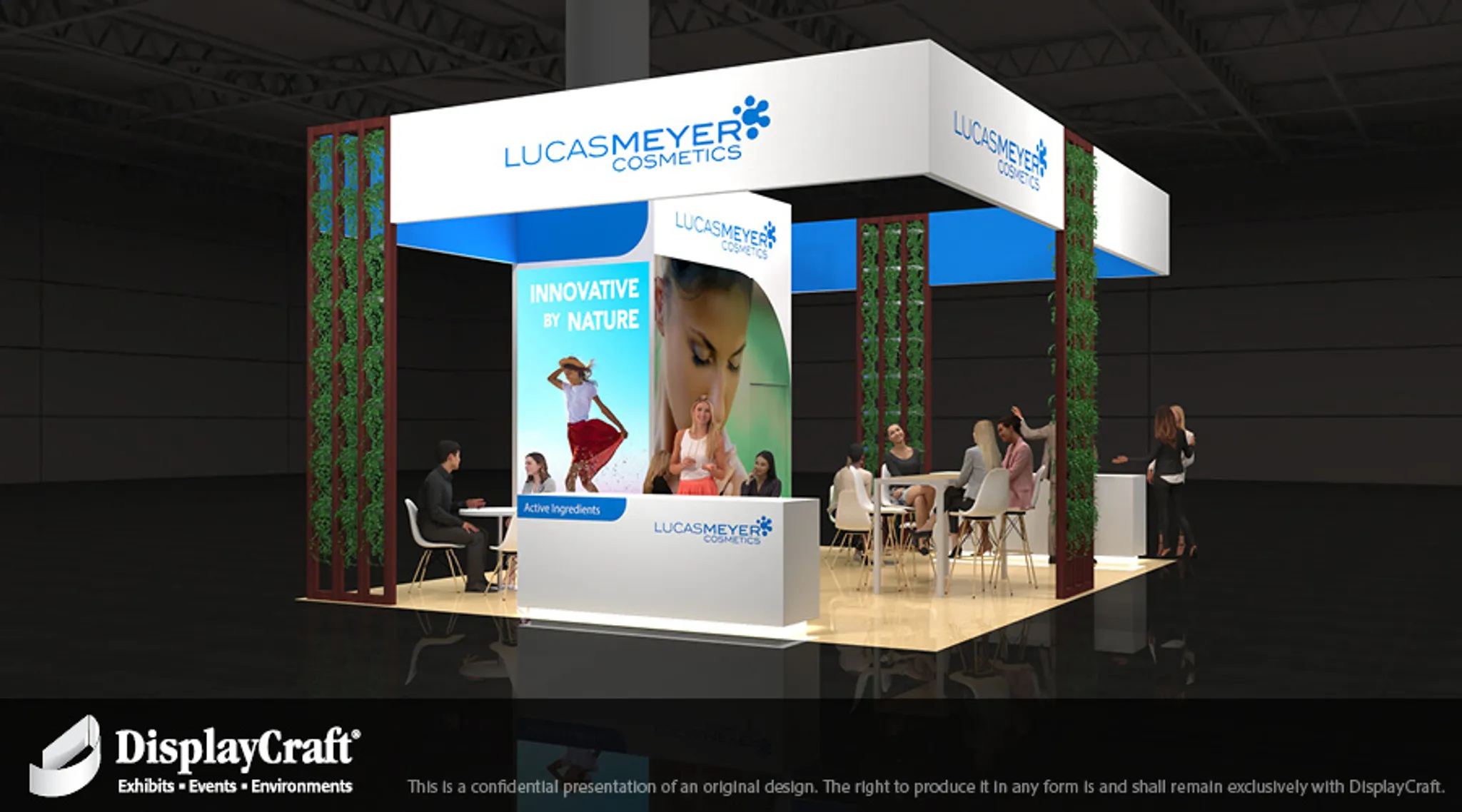 20x20 Island booth design by DisplayCraft